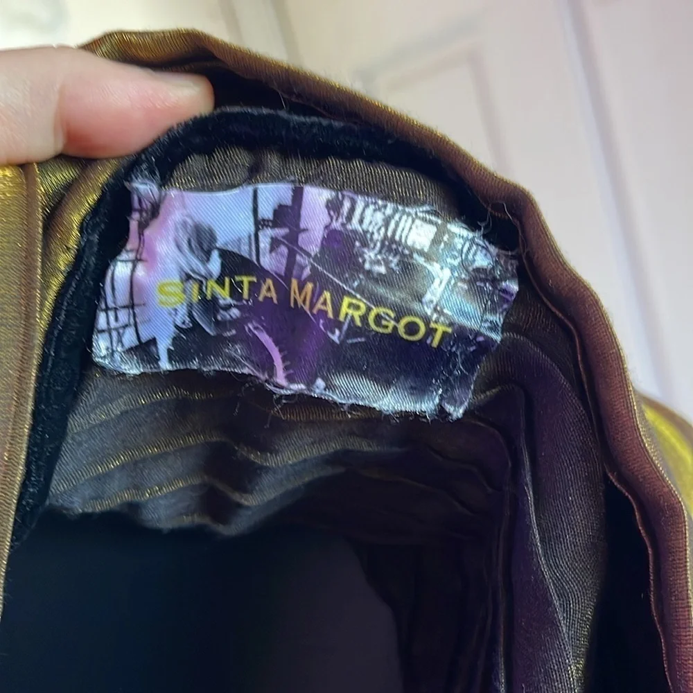 HANDCRAFTED 100% silk pleated shawl jacket by me NWT of my own tags olive green - Picture 8 of 10